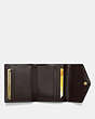COACH®,SMALL WALLET,Leather,Light Gold/Platinum,Inside View,Top View