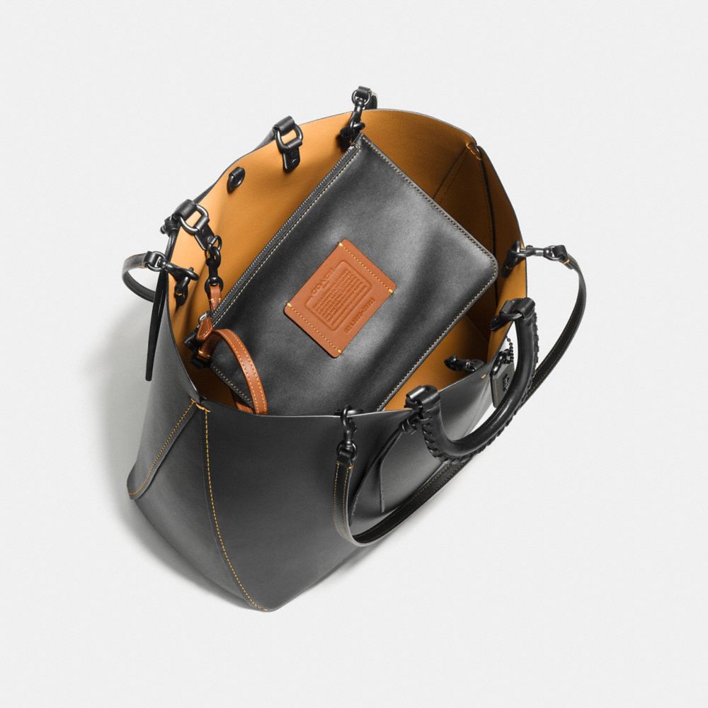 COACH®,Rogue Tote With Whipstitch Handle,,Inside View,Top View