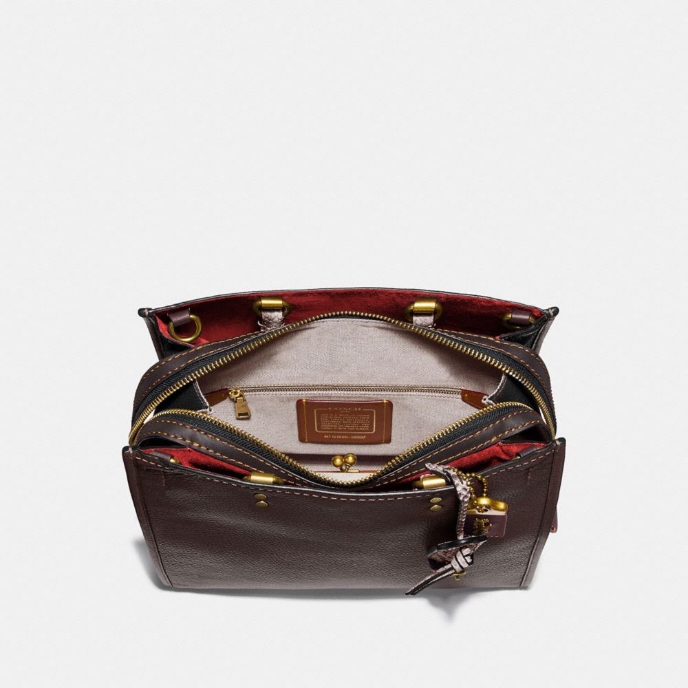 COACH®,Rogue Bag In Colorblock With Snakeskin Detail,,Inside View,Top View