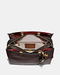 COACH®,ROGUE IN COLORBLOCK WITH SNAKESKIN DETAIL,Pebble Leather/Exotic,Medium,Brass/Oxblood Multi,Inside View,Top View