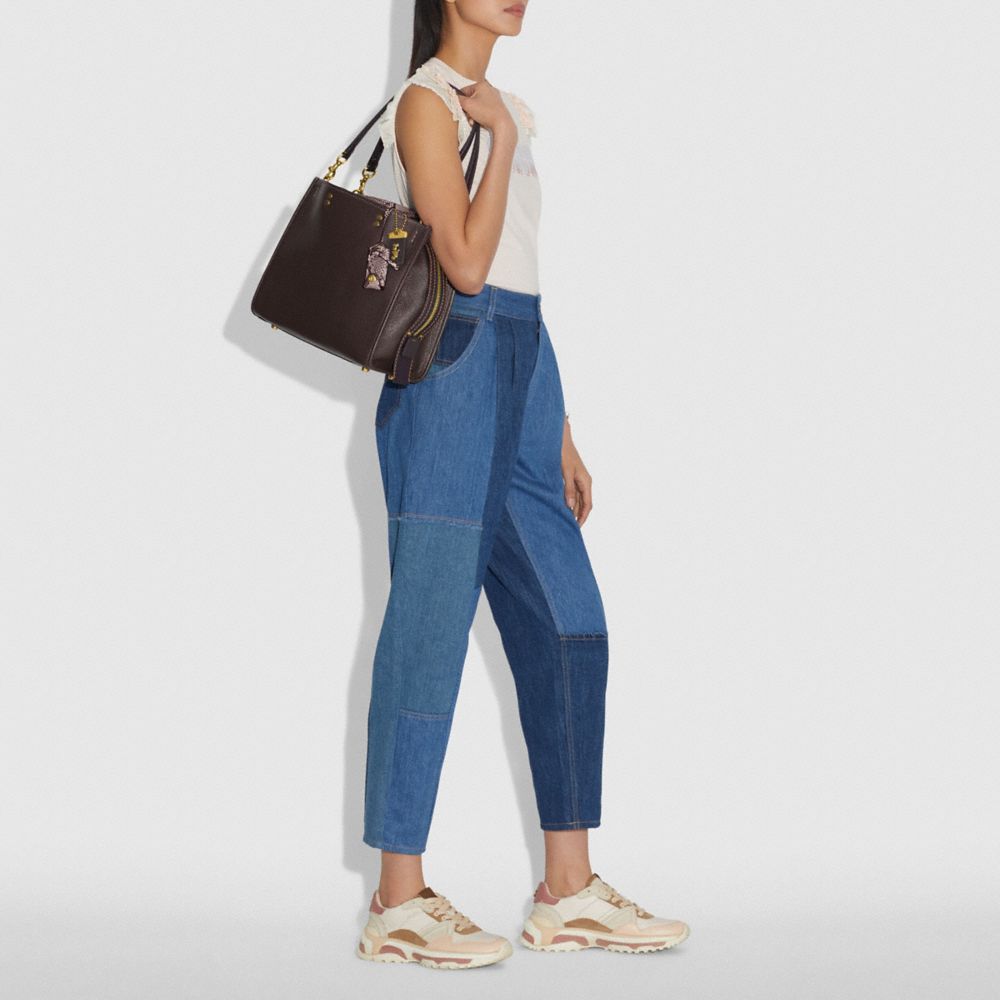 COACH®,Rogue Bag In Colorblock With Snakeskin Detail,,Detail View
