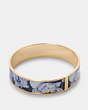 COACH®,BANGLE WITH KAFFE FASSETT PRINT,Metal,GD/Blue Multi,Front View
