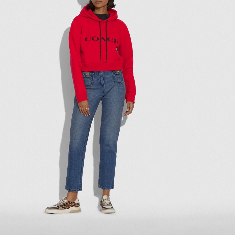 COACH®: Coach Cropped Sweatshirt