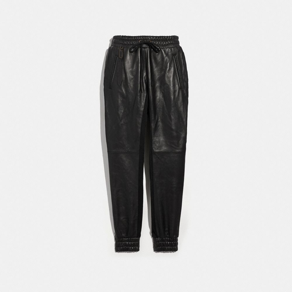 Pantalon de jogging en cuir