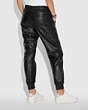COACH®,LEATHER JOGGER,Leather,Black,Scale View