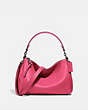 COACH®,SHAY CROSSBODY,Leather,Medium,Pewter/Confetti Pink,Front View