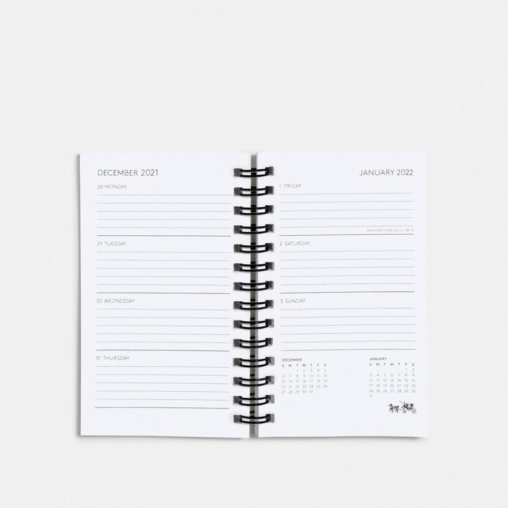 COACH®,2022 3 X5 Spiral Diary Book,,Inside View,Top View