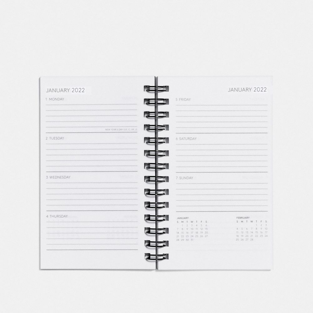 COACH®,LIVRE AGENDA SPIRALE 3X5 2022,Papier,Blanc,Alternate View