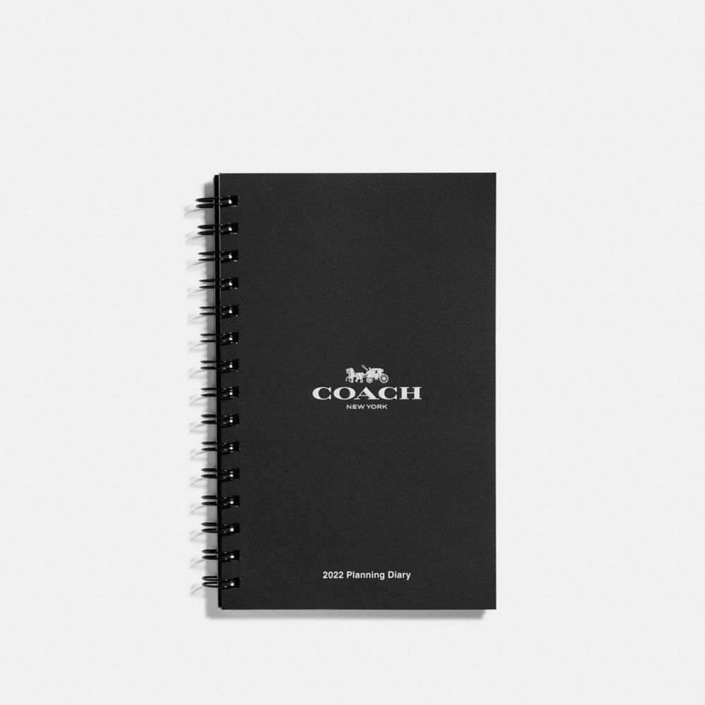 COACH®,2022 6X8 SPIRAL DIARY BOOK,Paper,White,Front View
