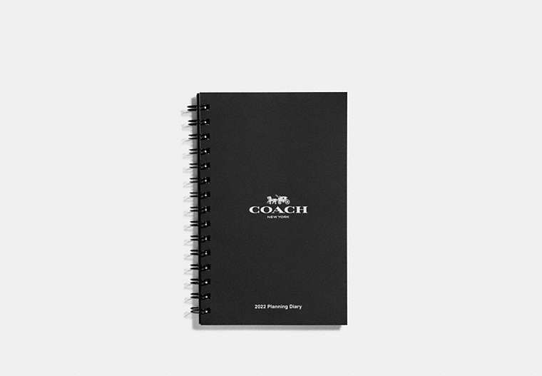 COACH®,2022 6X8 SPIRAL DIARY BOOK,Paper,White,Front View