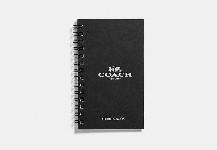 COACH®,3X5 SPIRAL ADDRESS BOOK REFILL,Paper,White,Front View