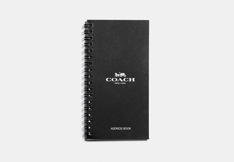 COACH®,4X7 SPIRAL ADDRESS BOOK REFILL,Paper,White,Front View