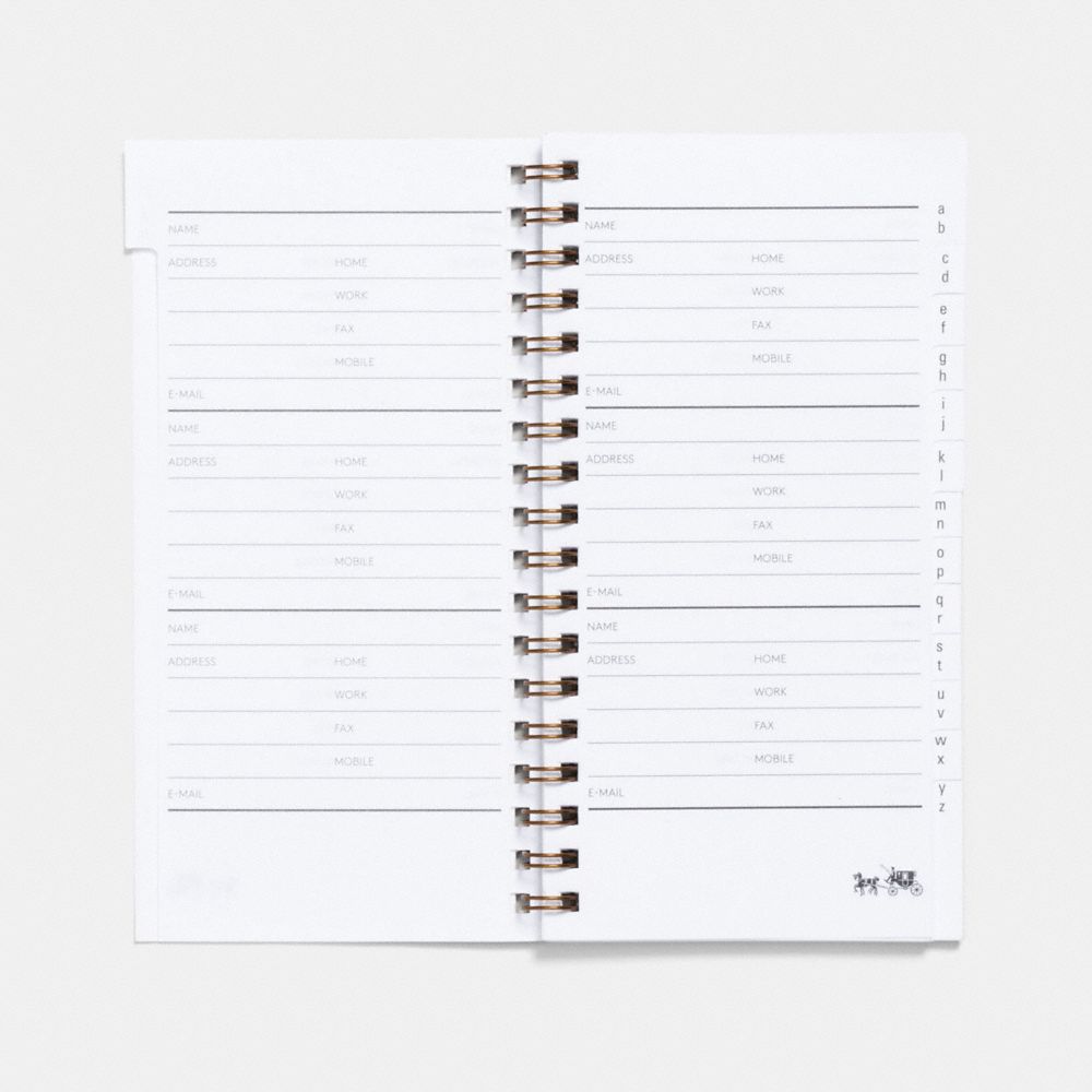4 X7 Spiral Address Book Refill