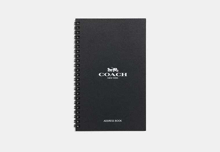 COACH®,RECHARGE CARNET D'ADRESSES 6X8 SPIRALE,Papier,Blanc,Front View