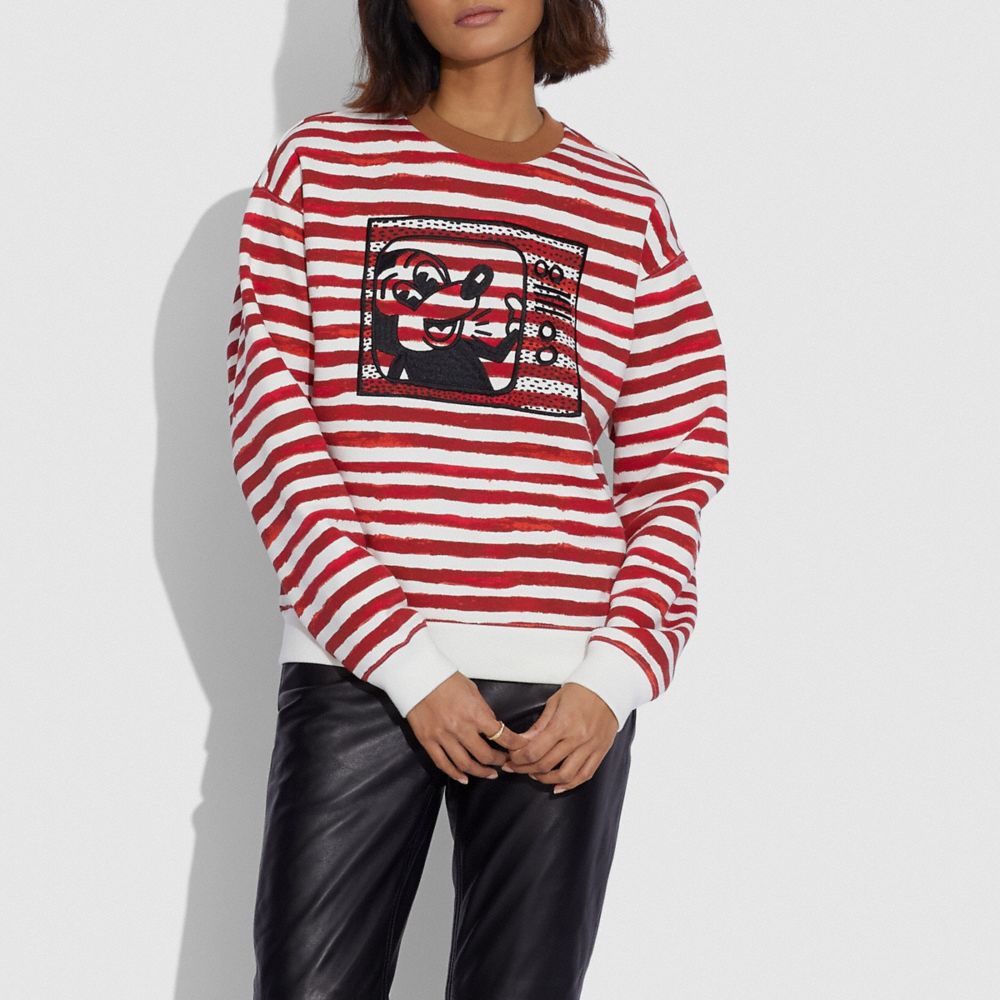 COACH®,Disney Mickey Mouse X Keith Haring Crewneck,,Scale View