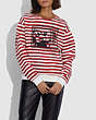COACH®,DISNEY MICKEY MOUSE X KEITH HARING CREWNECK,cotton,RED/WHITE,Scale View