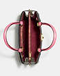 COACH®,HUTTON CARRYALL IN COLORBLOCK,Leather,Medium,Brass/Wine Multi,Inside View,Top View