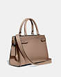 COACH®,HUTTON CARRYALL,Leather,Medium,Light Antique Nickel/Taupe,Angle View