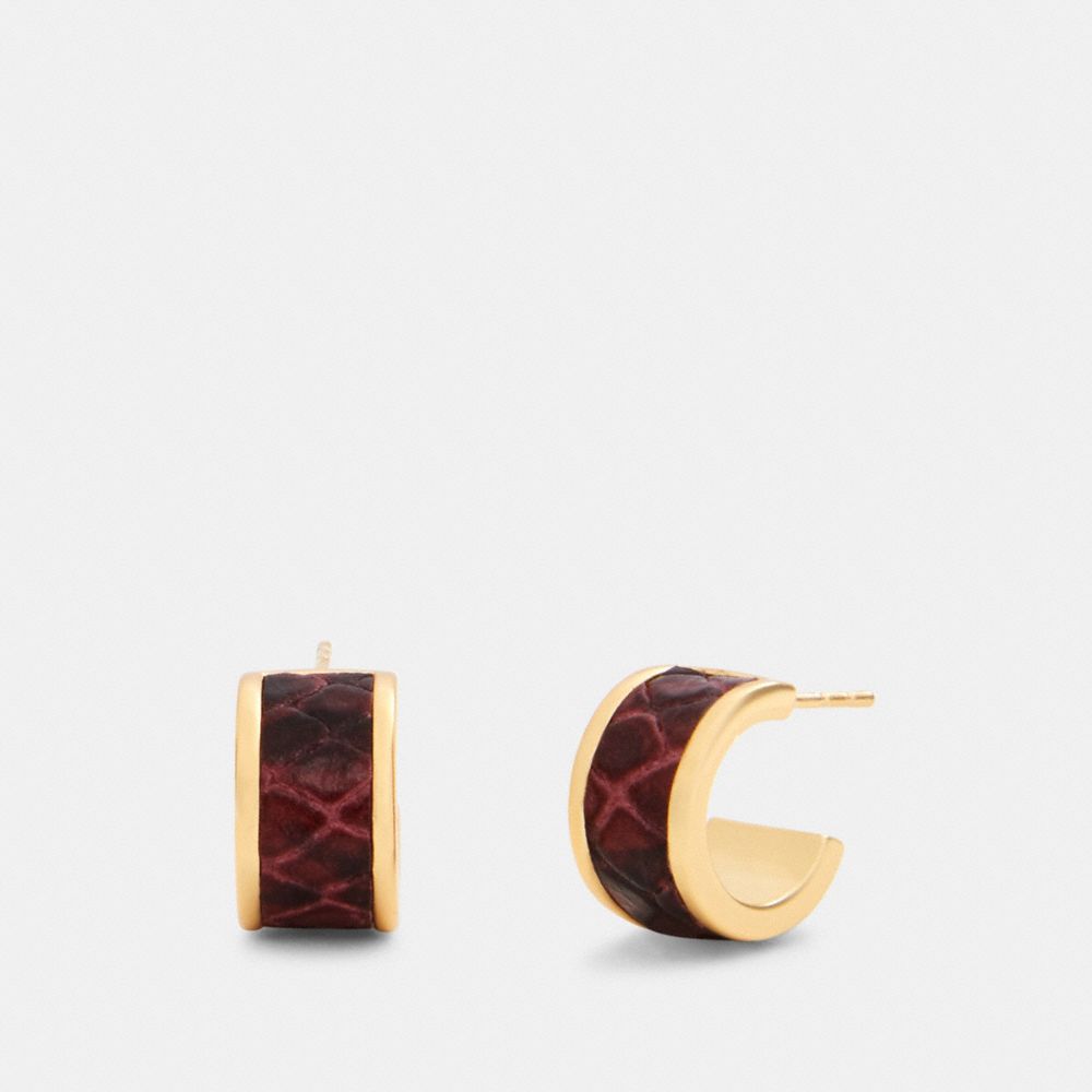 COACH®,Huggie Earrings,,Front View