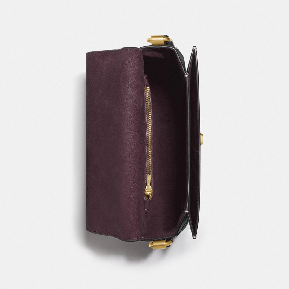 COACH®,Hutton Saddle Bag,,Inside View,Top View
