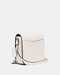 COACH®,HUTTON SADDLE BAG,Smooth Leather,Medium,Brass/Chalk,Angle View