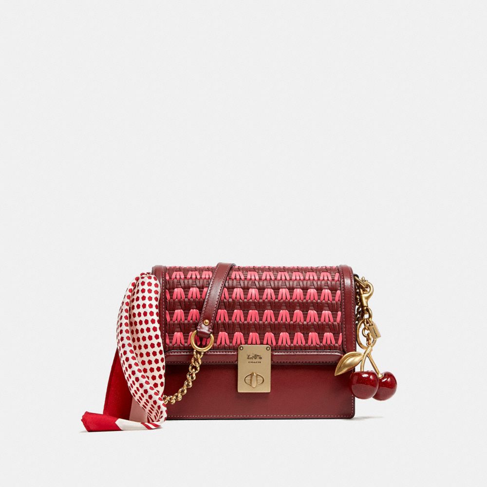 COACH®,Hutton Shoulder Bag With Weaving,,Angle View