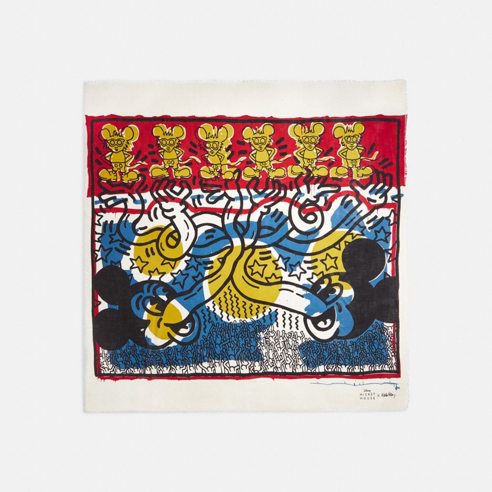 Gucci x Disney Mickey Mouse Wool Scarf in Blue