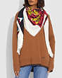 COACH®,DISNEY MICKEY MOUSE X KEITH HARING OVERSIZED SQUARE SCARF,n/a,BLUE/RED,Detail View