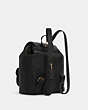 COACH®,PENNIE BACKPACK,Pebbled Leather,Gold/Black,Angle View