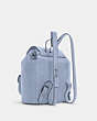 COACH®,PENNIE BACKPACK,Pebbled Leather,Silver/TWILIGHT,Angle View
