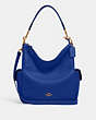 COACH®,PENNIE SHOULDER BAG,Pebbled Leather,Large,Gold/Sport Blue,Front View