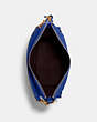 COACH®,PENNIE SHOULDER BAG,Pebbled Leather,Large,Gold/Sport Blue,Inside View,Top View