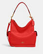 COACH®,PENNIE SHOULDER BAG,Pebbled Leather,Large,Im/Miami Red,Front View