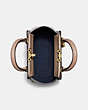 COACH®,TROUPE TOTE 16 WITH WEAVING,Leather,Small,Brass/Lake Multi,Inside View,Top View