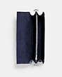 COACH®,LARGE GEORGIE TOP HANDLE WITH LINEAR QUILTING,Silver/COBALT,Inside View,Top View