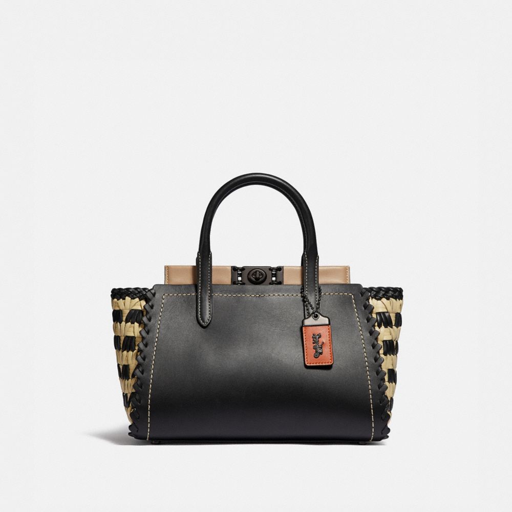 Coach troupe tote online with weaving