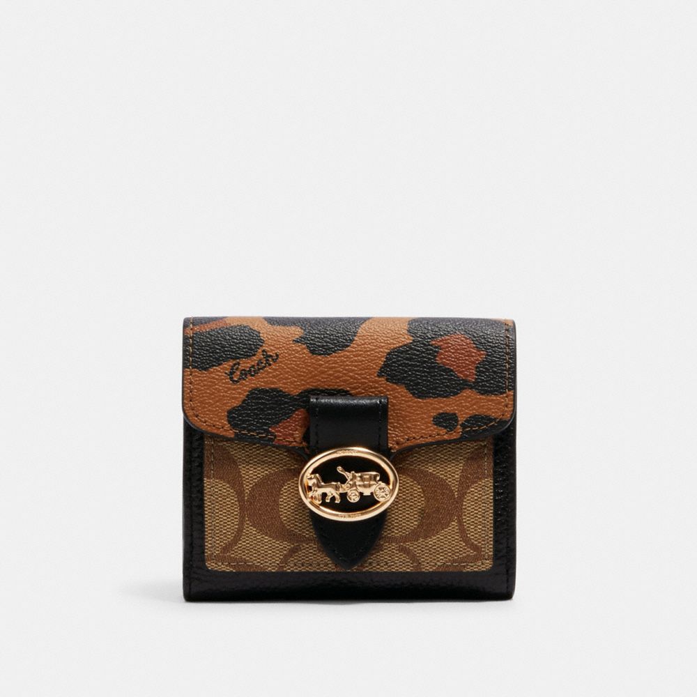 coach outlet leopard wallet