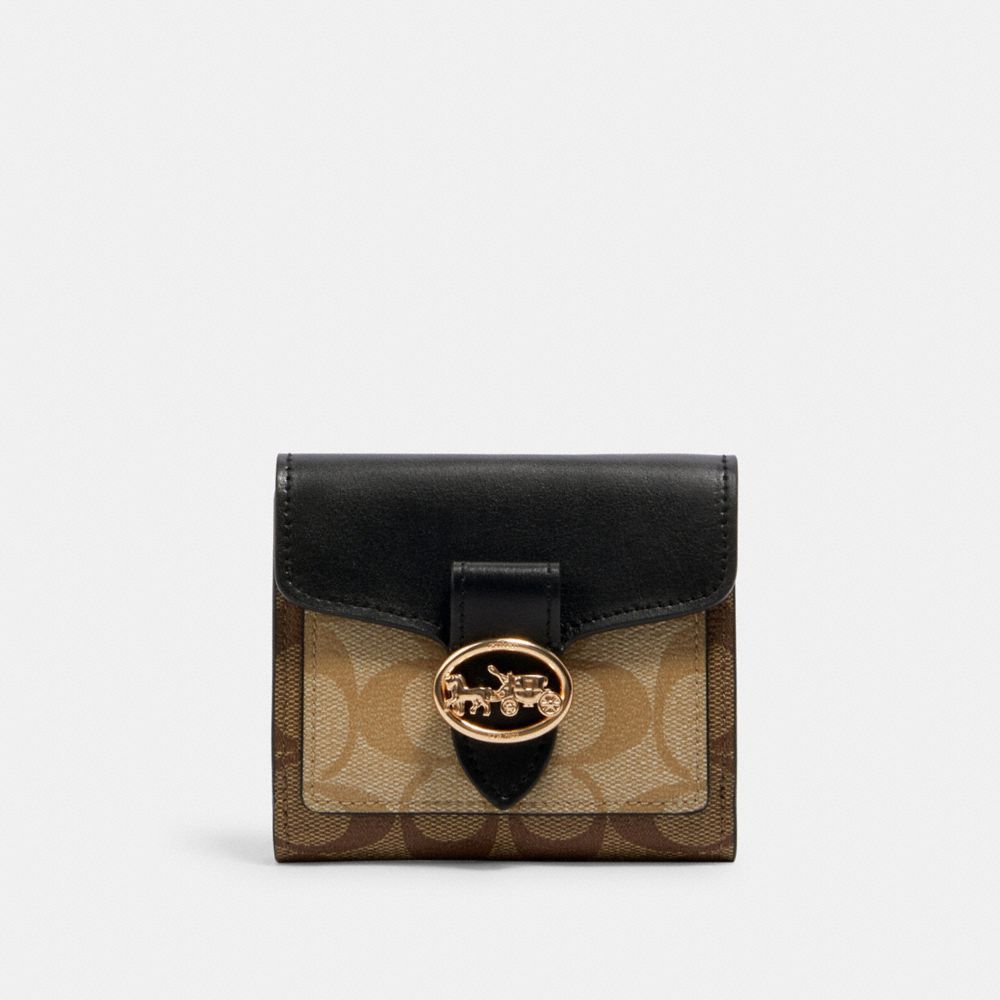 COACH® Outlet | Georgie Small Wallet In Blocked Signature Canvas