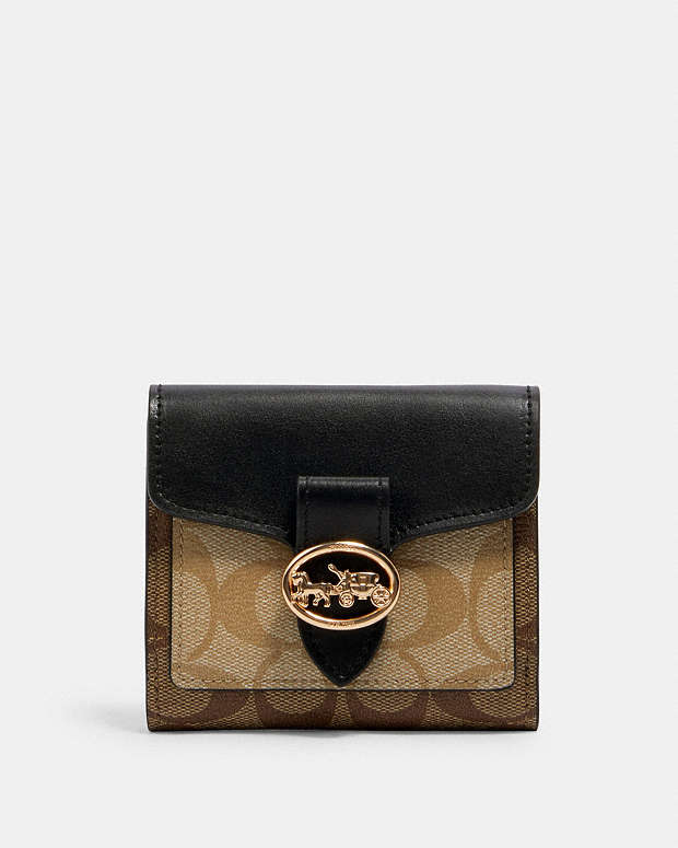 COACH® Outlet | Georgie Small Wallet In Blocked Signature Canvas