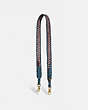 COACH®,STRAP WITH WEAVING,Leather,Brass/Lake Multi,Front View