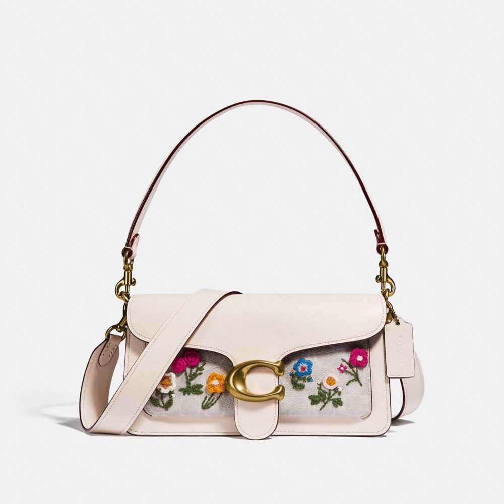 COACH® | Tabby Shoulder Bag 26 In Signature Canvas With Floral Embroidery