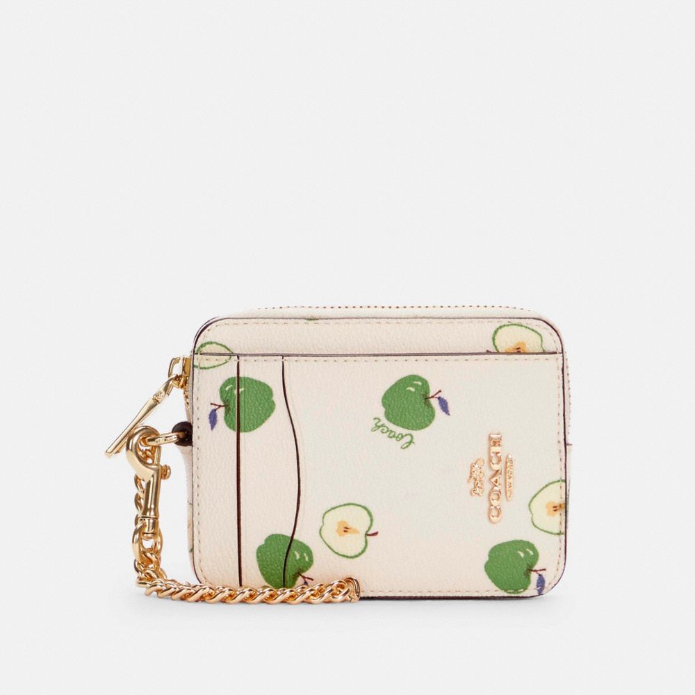 COACH Zip Card Case With Spaced Wildflower Print