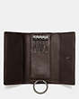 COACH®,FOUR RING KEY CASE,Logo,Mahogany brown,Inside View,Top View
