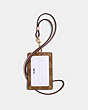 COACH®,ID LANYARD IN SIGNATURE CANVAS,pvc,Gold/Khaki Blossom,Back View