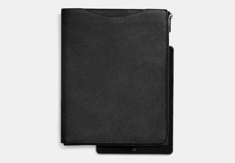 Slim Zip Tablet Case In Crossgrain Leather