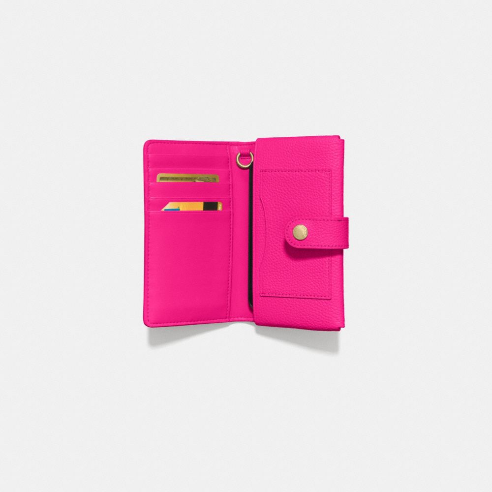 Phone Clutch In Pebble Leather