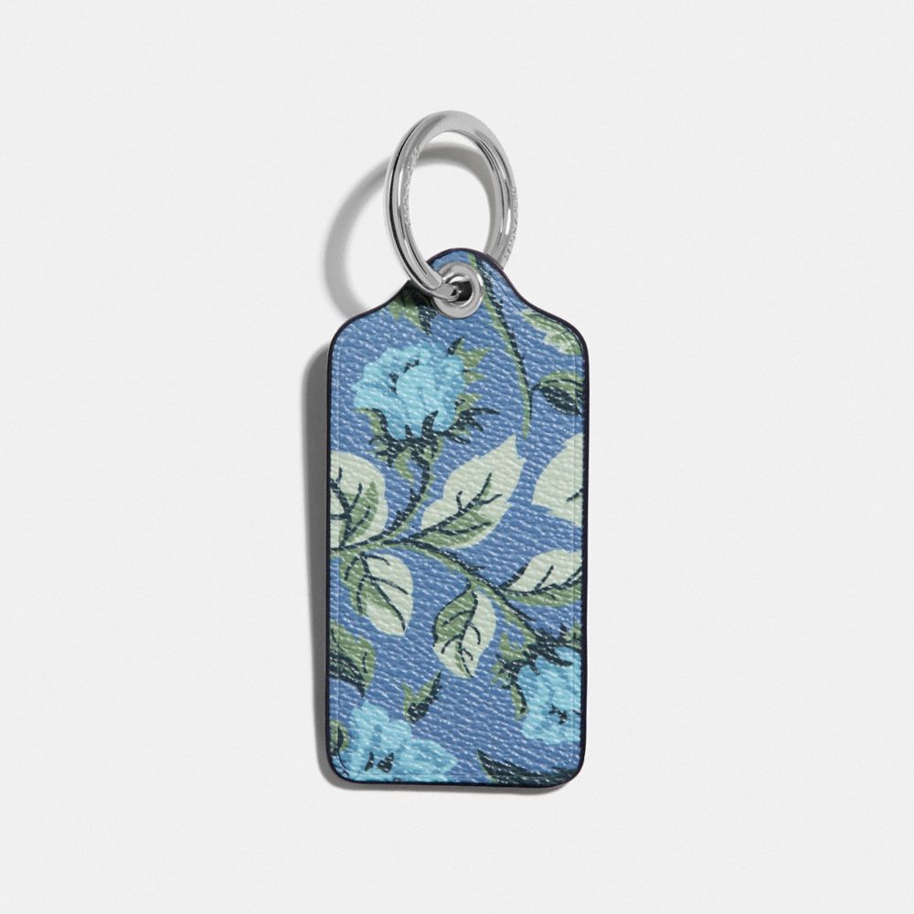 COACH®,Hangtag With Floral Print,,Front View