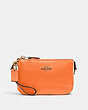COACH®,NOLITA 15,Pebbled Leather,Mini,Gold/Candied Orange,Front View