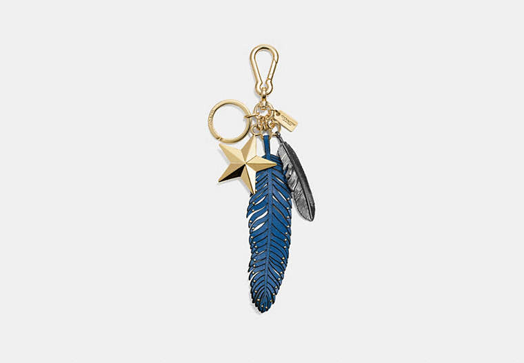 Multi Feathers And Star Bag Charm