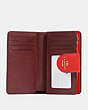 COACH®,MEDIUM CORNER ZIP WALLET,Leather,Mini,Im/Miami Red,Inside View,Top View